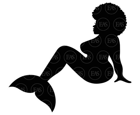 Mermaid Thick Curvy Afro Mudflap Girl Svg Chubby Trucker Girl Chubby