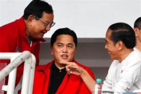 Jokowi Beri Sinyal Kuat Prabowo Subianto Dan Erick Thohir Berpasangan