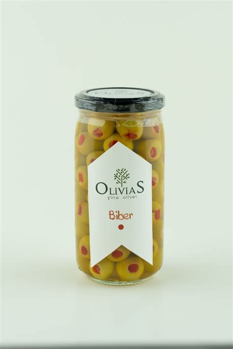 Olivias Fine Olives Domat Biber Dolgulu Ye Il Zeytin Zeytinhouse