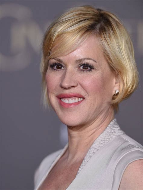 Download Actress Molly Ringwald with Blonde Pixie Hairstyle Wallpaper