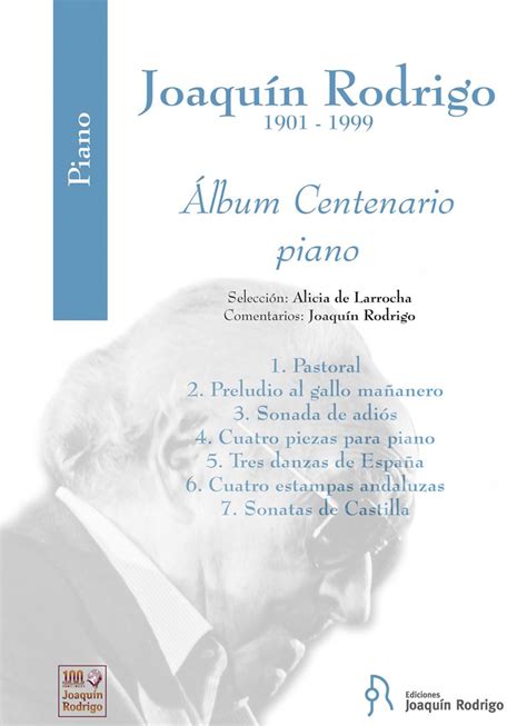 Lbum Centenario Piano Joaqu N Rodrigo Tienda Online Comprar