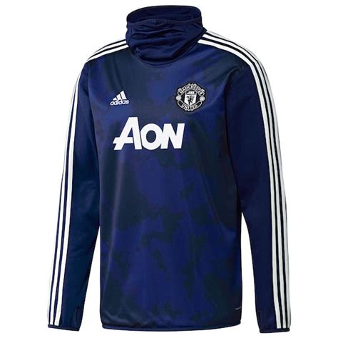 Manchester United Pre Match Warm Top Blue Man Utd Manchester