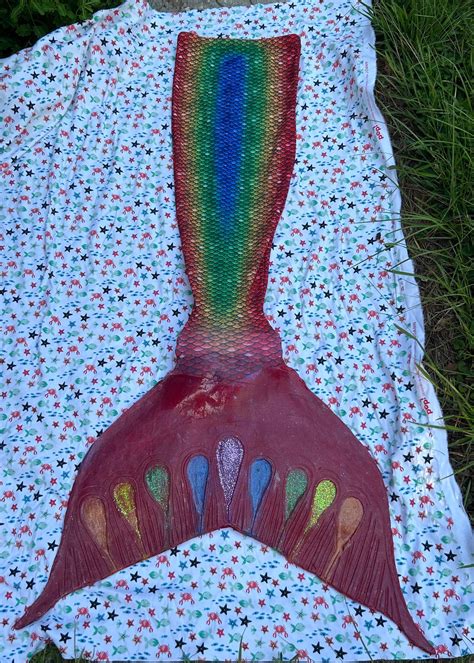 Rainbow Mermaid Tail hybrid tail ready to ship! – Haley Mermaid LLC