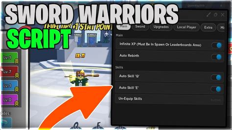 Skibi Roblox Sword Warriors Script Infinite Exp Auto Rebirth Max