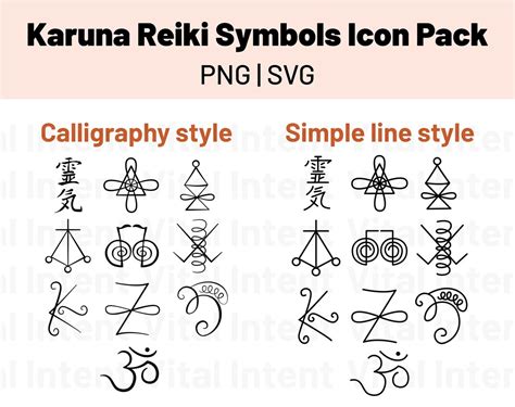 Karuna Reiki Symbolen Svg Png Icon Pack Bundel Set Vector Etsy België