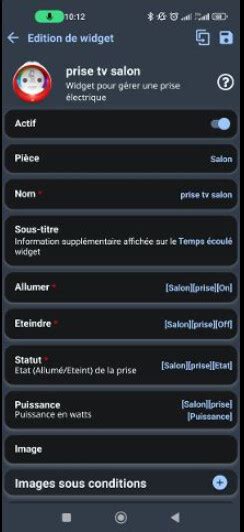 Valeur jauge puissance erronée widget prise Communication