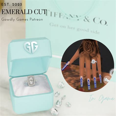 Emerald Cut Engagement Ring Gawdly Games Sims Sims Sims Clothes