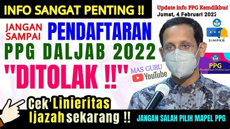 Penting LINIERitas Ijazah Daftar PPG 2022 PPG Dalam Jabatan 2022