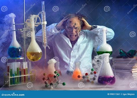 Exploded Experiment Crazy Scientist Royalty-Free Stock Photography ...