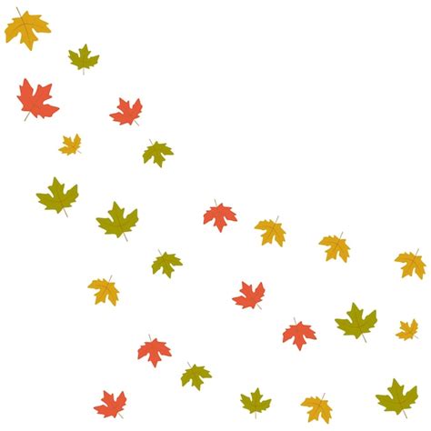 Premium Vector Autumn Falling Leaves Vector Illustration