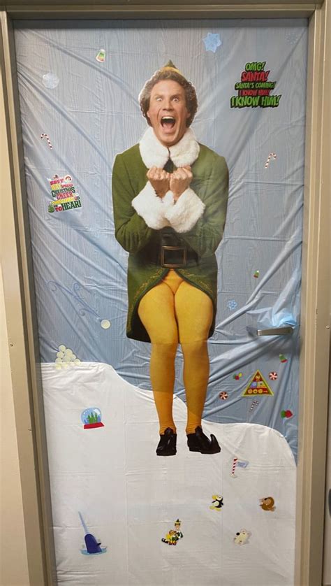 Buddy The Elf Christmas Door Decorating Contest Elf Themed Christmas