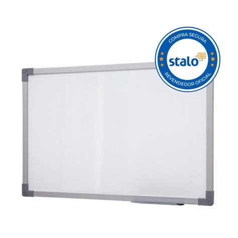 Quadro Lousa Branco Moldura Alum Nio Soft X Cm Stalo Lousas E Cia