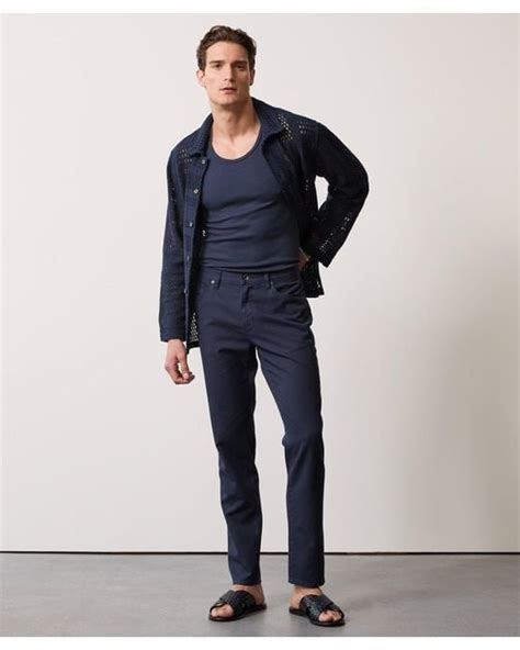 Todd Snyder Slim Pocket Cotton Linen Pant In Blue For Men Lyst