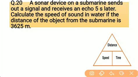 20 A Sonar Device On A Submarine Sends Out A Signal And Receives An