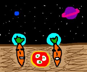 Just some radical astronauts eating pizza - Drawception