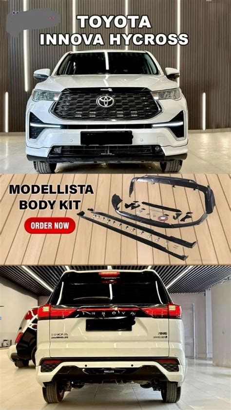 Black Abs Plastic Innova Hycross Modellista Body Kit For Garage At