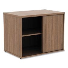 Alera Open Office Desk Series Low Storage Cabinet Credenza Woodgrain