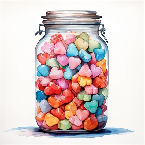 Valentine Candy Jar Art Free Stock Photo - Public Domain Pictures