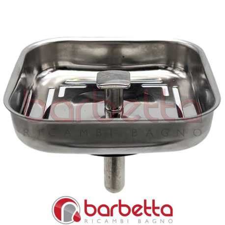 Tappo Lavello Inox Con Griglia 69x69 Dc1158 Mx Ricambi Bagno Barbetta