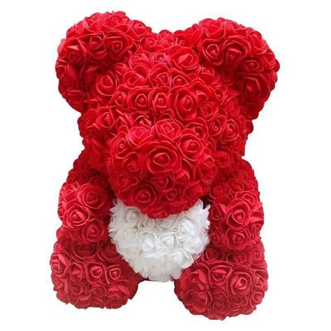 25cm Red Rose Teddy Bear Rose Flower Valentines Day Gift Room | Etsy