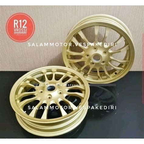 Jual Velg Vrossi Tuscan Gold Emas GTS Front Front Upgrade R 12 Vespa