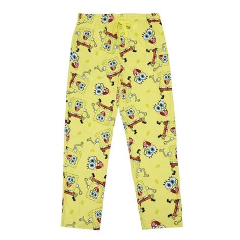 Men's Adult Yellow Spongebob Squarepants Sleep Pants - Bikini Bottom ...