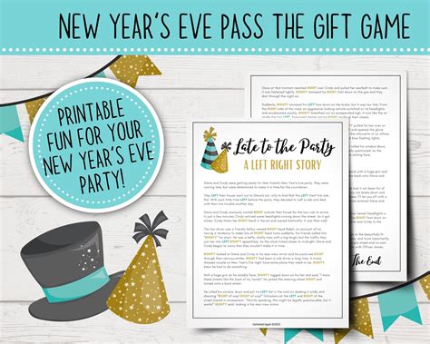 New Year S Left Right Game Printable New Year S Eve Left Right Story New Year S Eve Party Games