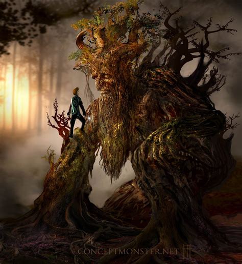 Treeman And Boy By Alexruizart Fantasy Images Fantasy Artwork Dark