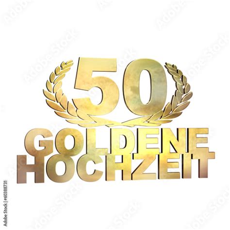 50 Jahre Goldene Hochzeit Stock Illustration Adobe Stock