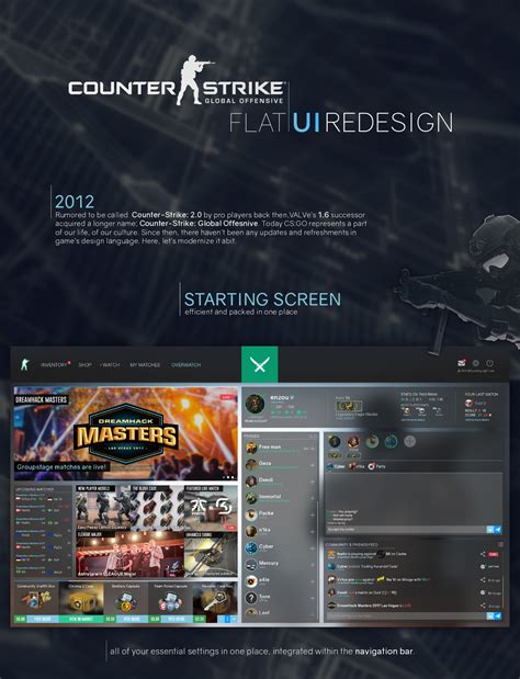 Csgo Flat Ui Redesign Behance