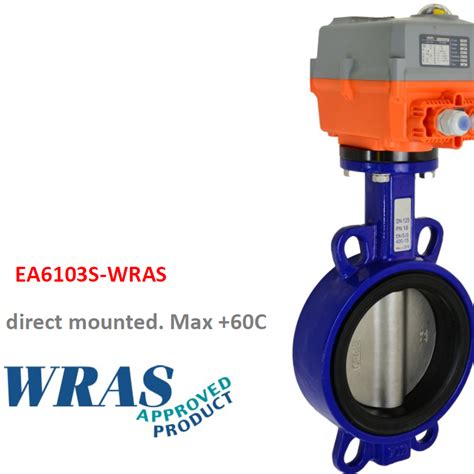 Wras Approved Electric On Off Iron Butterfly Valves With Ava Electric Actuator Avs