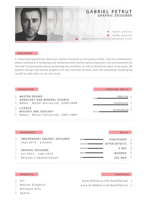 PERSONAL RESUME / CV on Behance