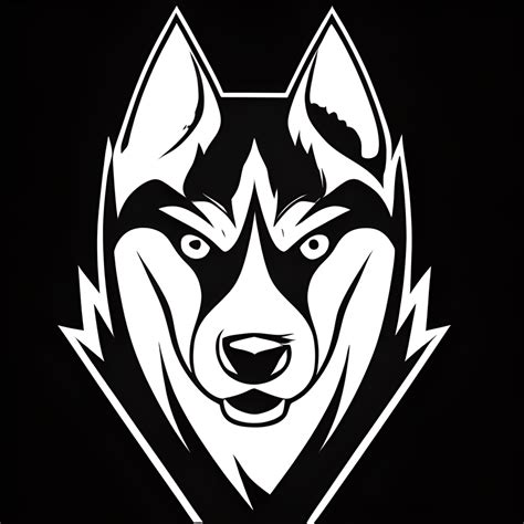 Husky Black and White Logo Hyper Design · Creative Fabrica