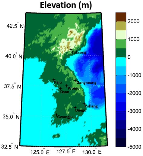 Topography Of The Korean Peninsula Download Scientific Diagram