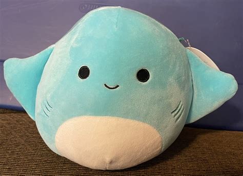 Squishmallow 7 5 Maggie Stingray Soft Teal Spotted Sea Life Plush Kellytoy Bnwt Ebay