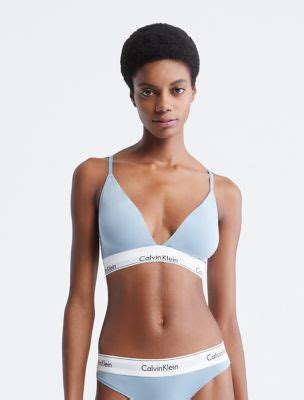 Modern Cotton Lightly Lined Triangle Bralette Bikini Calvin Klein