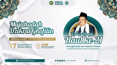 Live Mujahadah Dzikrul Ghofilin Haul Ke Almaghfurlah Kh Hasyim