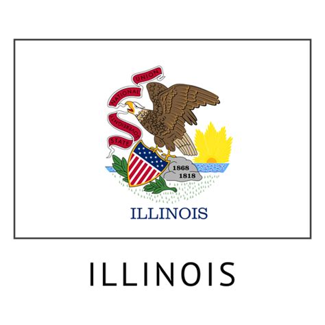 Illinois State Flag PNG & SVG Design For T-Shirts