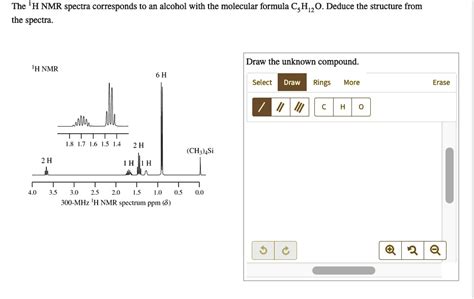 The H Nmr Spectrum Corresponds To An Alcohol With The Molecular