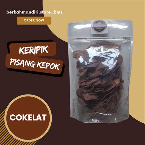 Jual Keripik Pisang Kepok Gurih Manis Cokelat 200 Gram Shopee Indonesia