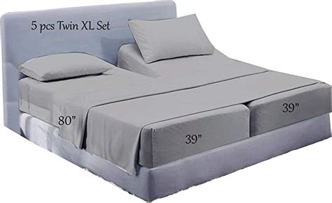 Amazon Split Bed Sheet Set Pieces Adjustable Bed Sheets