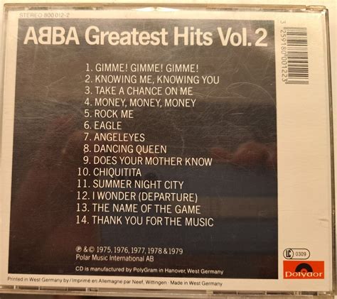 Abba Greatest Hits Vol Polydor Pressing Cd Hobbies Toys