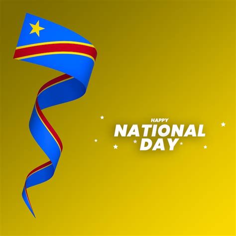 Premium Psd Dr Congo Flag Element Design National Independence Day