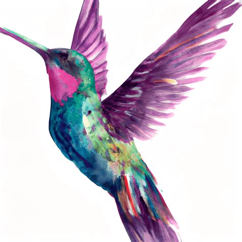 Hummingbird Watercolor Illustration · Creative Fabrica