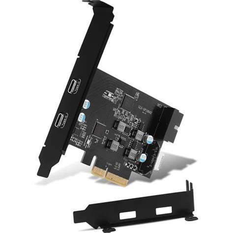 Carte D Extension PCIe Vers USB 3 1 Avec 2 Ports USB C Et 2 Ports