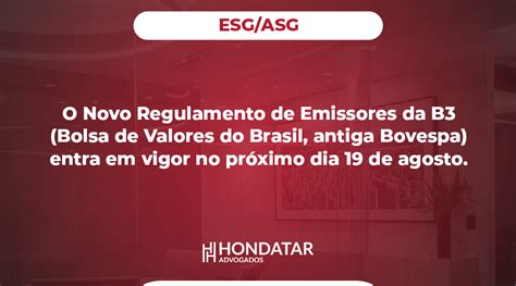 O Novo Regulamento De Emissores Da B Bolsa De Valores Do Brasil