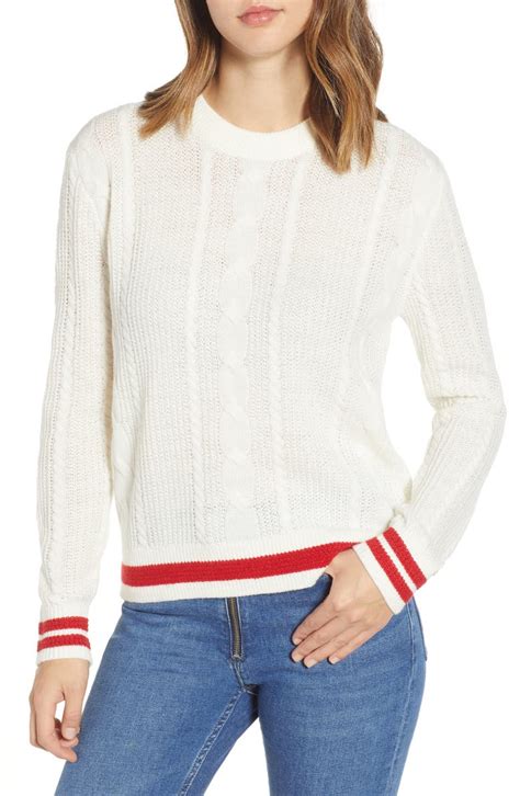 Tommy Jeans Tjw Cable Knit Sweater Nordstrom