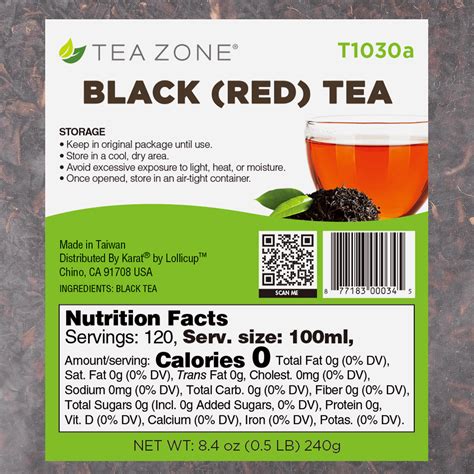 Tea Zone Black Red Tea Leaves Case Of 25 Bags Lollicupstore