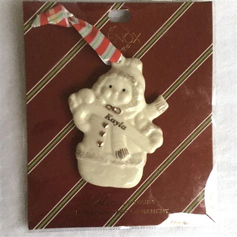 Lenox Merrily Yours Personalized Kayla Christmas Ornament 3 1 4 NEW