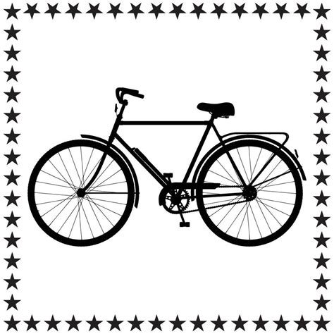 Bicycle Silhouette illustration, Bicycle Silhouette, Bicycle Silhouette ...